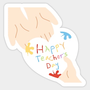 Happy Teacher Day Celebration T-shirt Sticker